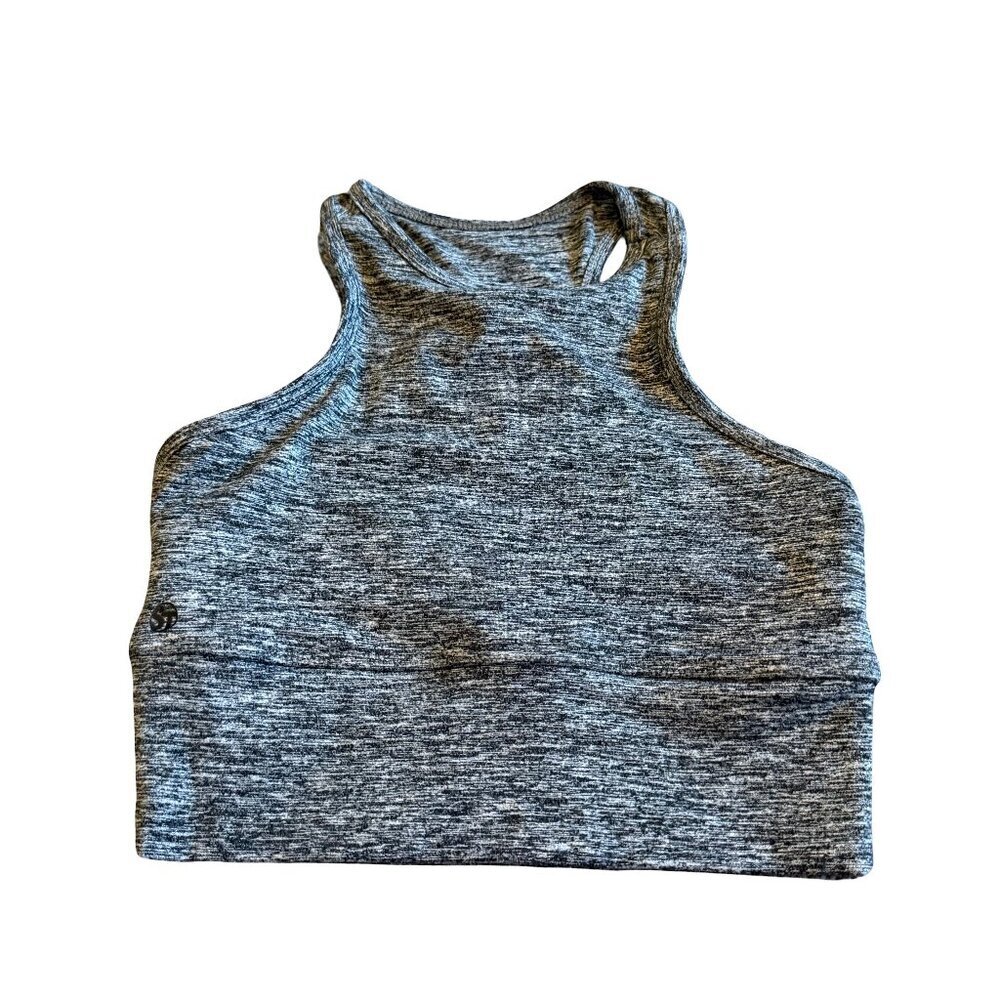 Strut-This Sports Bra Workout Marled Grey Crop Athletic Stretch Size XS Women's